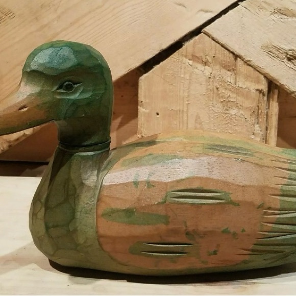 Vintage Wooden Mallard Decoy/Statue. - Picture 2 of 7